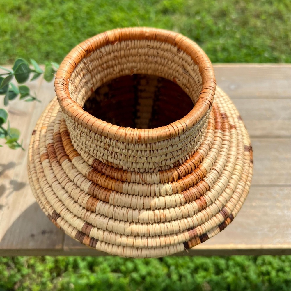 Vintage Coiled Hand-Woven Vase - Picture 6 of 8